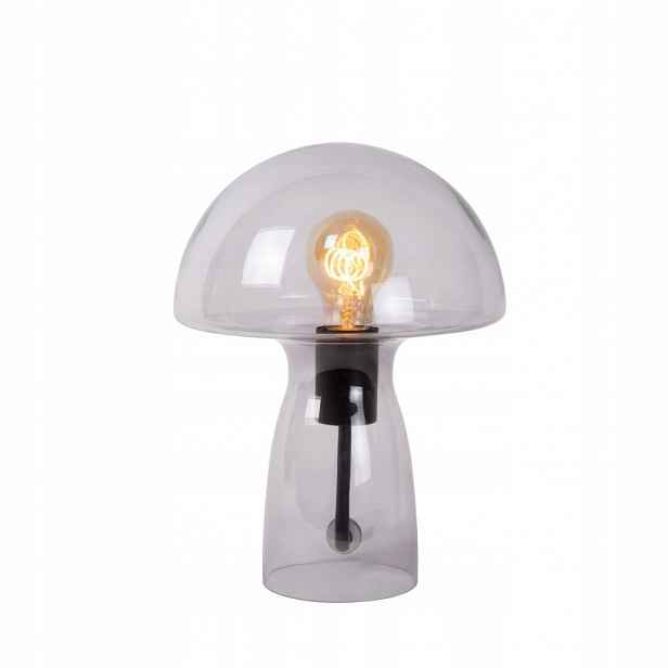 Šedá stolní lampa Fungo s teplým leskem do kanceláře 01/65/Lucide