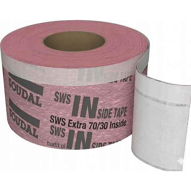 Soudal Sws Extra páska na okna Vnitřní 70mm 30m Plné Lepidlo 70/30