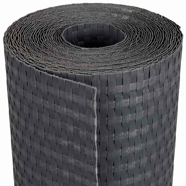 vidaXL Balkonová clona Tmavě šedá 300 x 80 cm polyratan