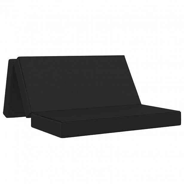 vidaXL Skládací pohovka postel 200 x 120 x 15 cm Černá