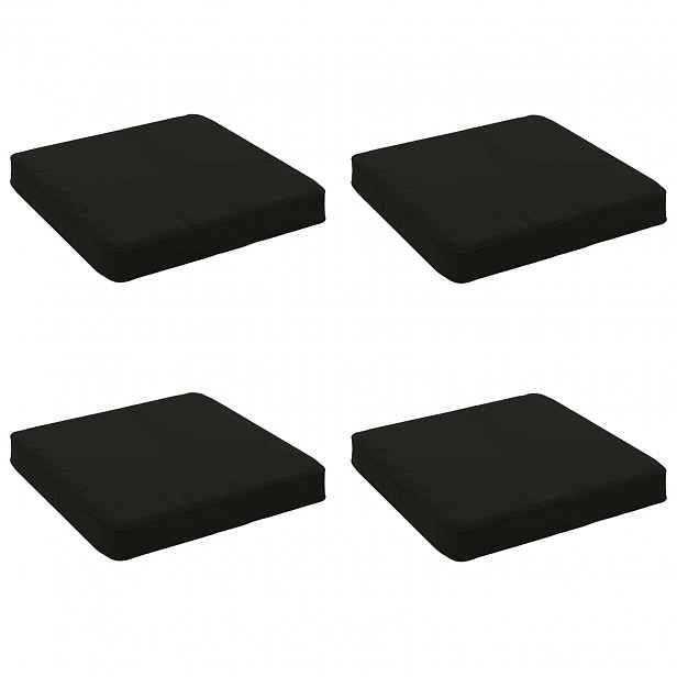 vidaXL Polstry ve 4 kusech VUGHT 4 pcs 100% polyester Černá