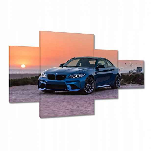 Nástěnné hodiny 130x80 Auto Bmw
