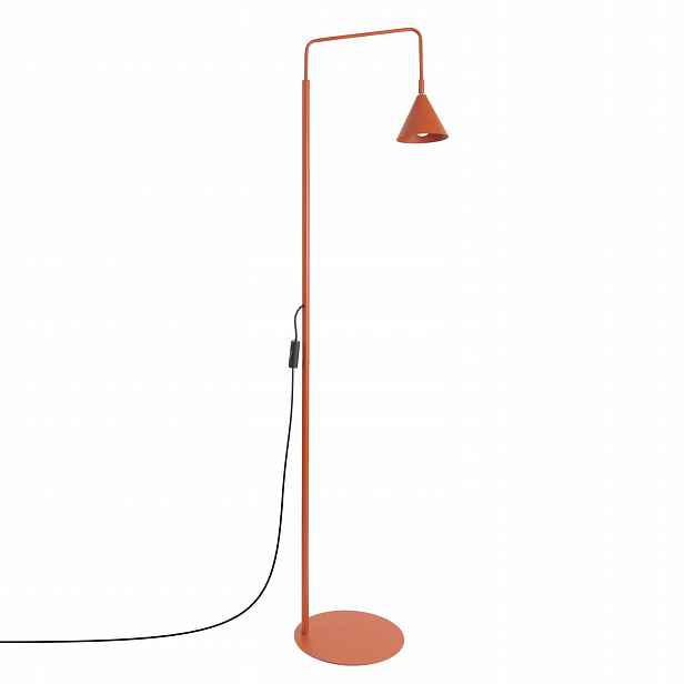 Podlahová lampa Nox okrová červená Stojací osvětlení módní loft Sollux