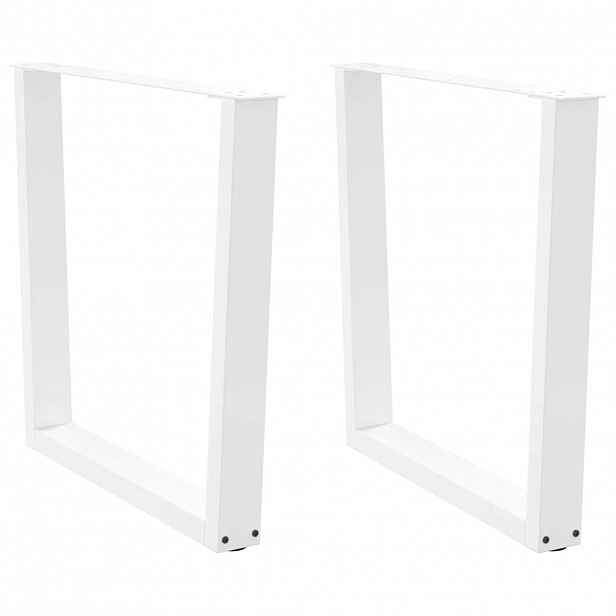 vidaXL Nohy k jídelnímu stolu ve tvaru V, 2 ks, bílé, 80 x (72-73,3) cm, ocel