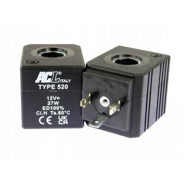 Cívka 520 pro elektroventil 12 V DC 27 W Fi 13,2 mm