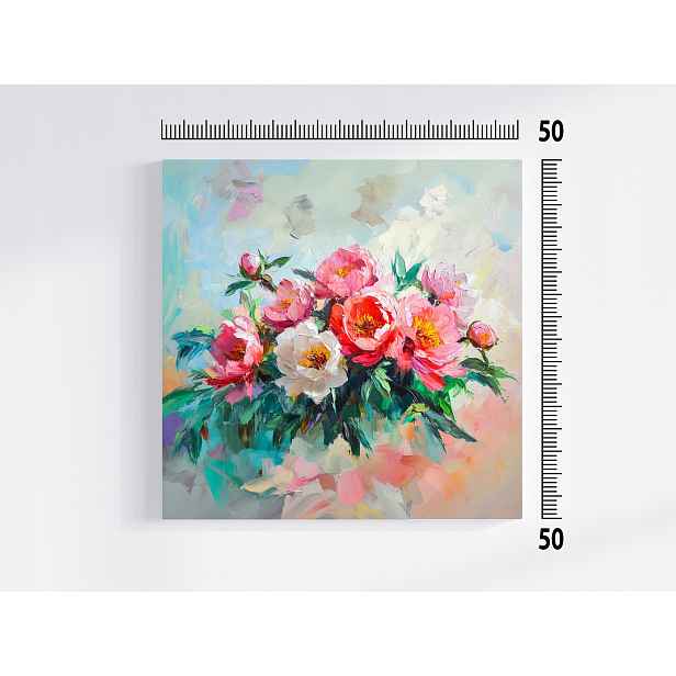 Obraz Na Plátně Canvas Příroda Květiny Pivoňky Květiny Kytice 50x50