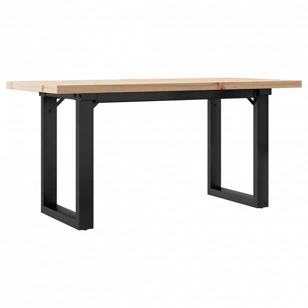 vidaXL Konferenční stolek s O rámem 100x50x45,5 cm borovice a ocel