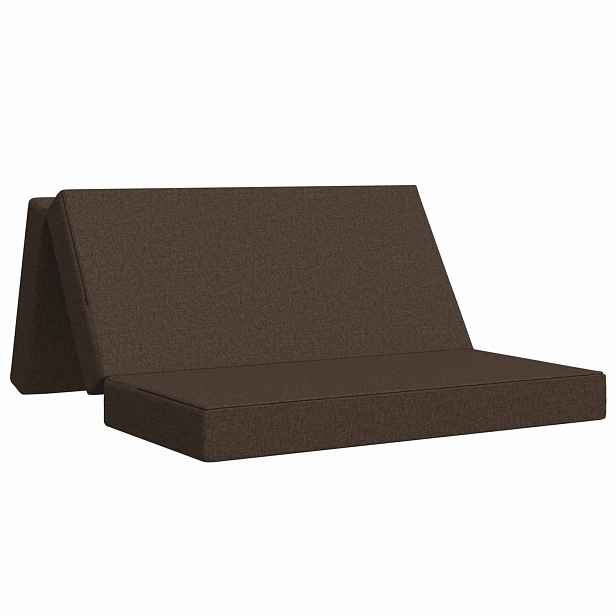 vidaXL Skládací pohovka postel 200 x 120 x 15 cm Taupe