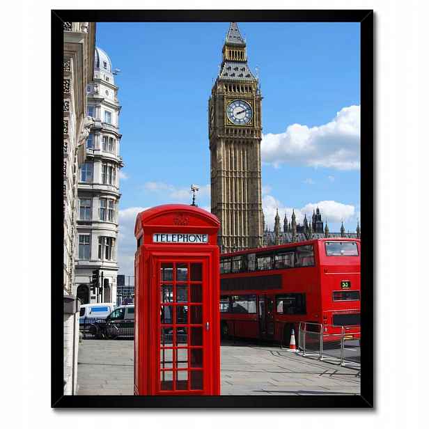 Plakáty v rámu 40x50 Londýn Big Ben Budka Uk