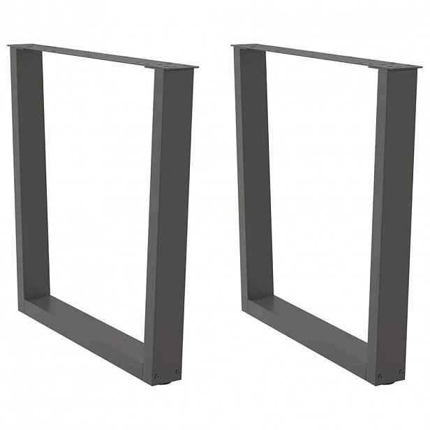 vidaXL Nohy k jídelnímu stolu ve tvaru V, 2 ks, antracitové, 80 x (72-73,3) cm, ocel