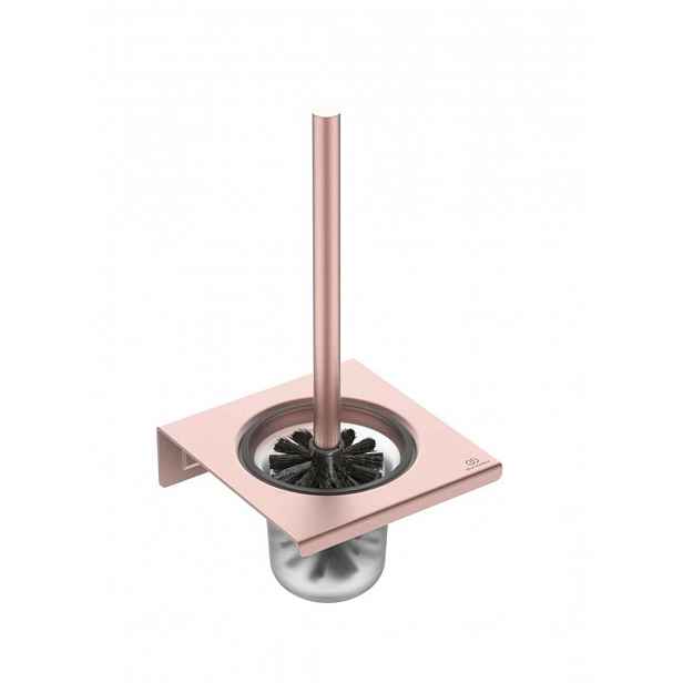 Ideal Standard ALU+ - WC štětka nástěnná s držákem, matné sklo/Rose BD593RO