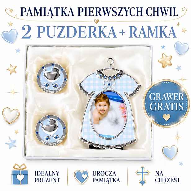 Sada pro dítě rámeček pudru první zoubek a puklík vlasů 2 Gravíry
