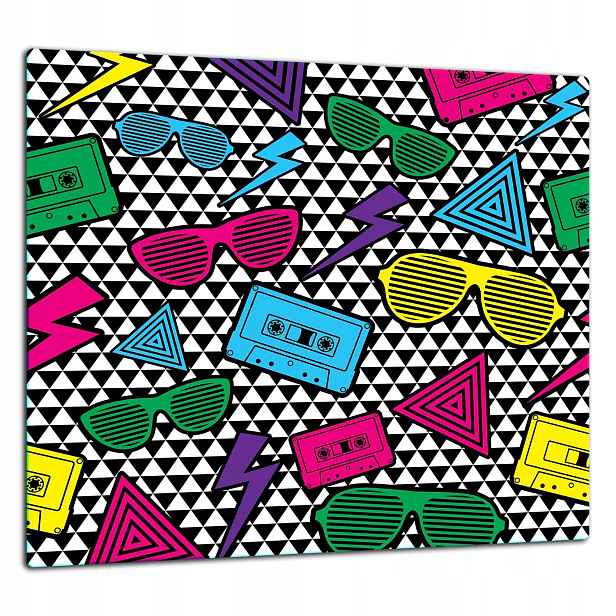 Skleněná Ochranná Deska Panel Lepidlo 65x60 Pop Art