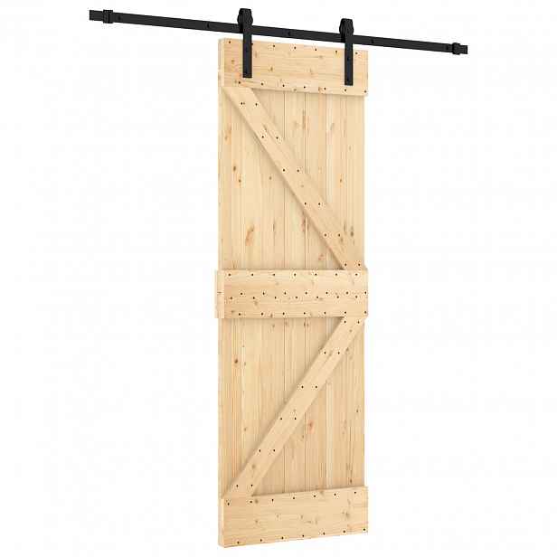 vidaXL Posuvné dveře 70 x 210 cm Masivní borové dřevo (neupravené)