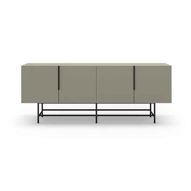 Zelenošedá nízká komoda 200x77,5 cm Eldia – Marckeric