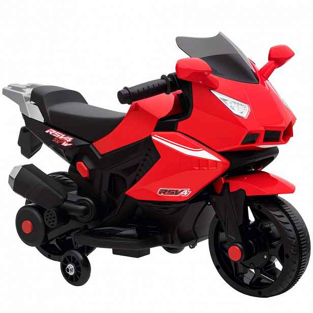AIYAPLAY DĚTSKÁ ELEKTRICKÁ MOTOCYKL s USB, pomocnými kolečky a hudbou