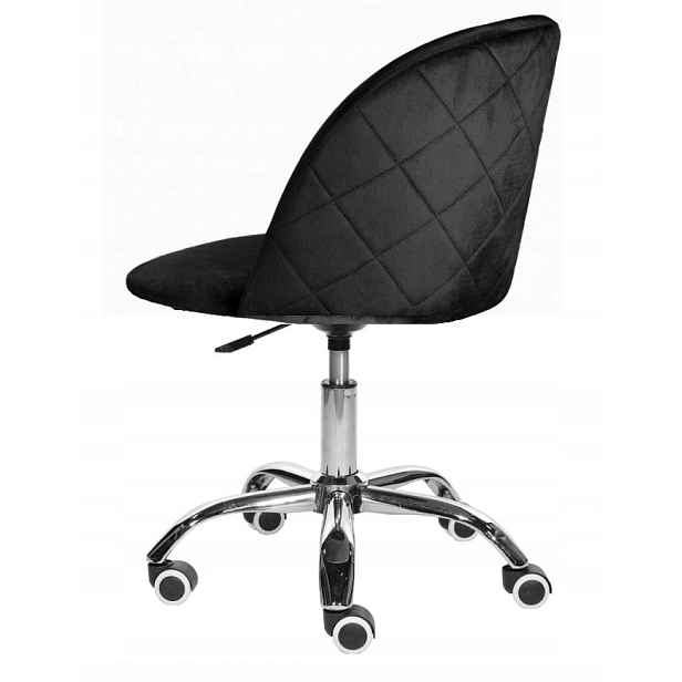 Otočné křeslo Gloria Office Black Velvet Lugano