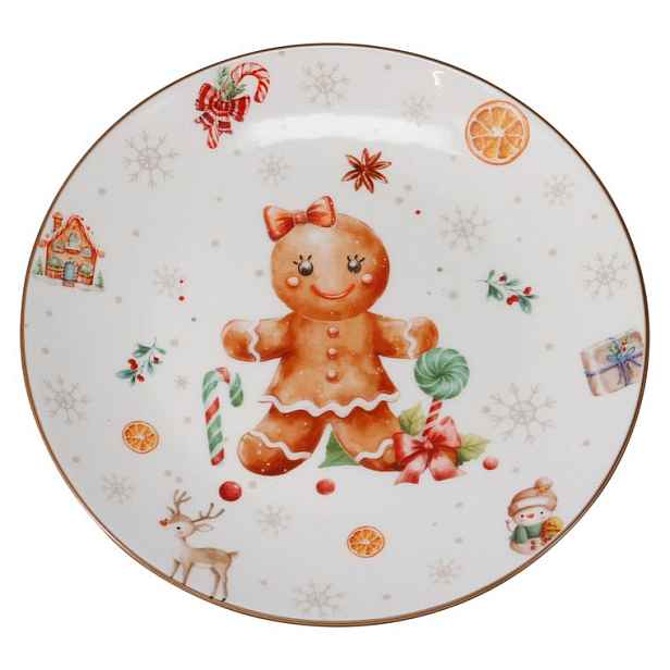 Porcelánový dezertní talíř PERNÍČEK assort