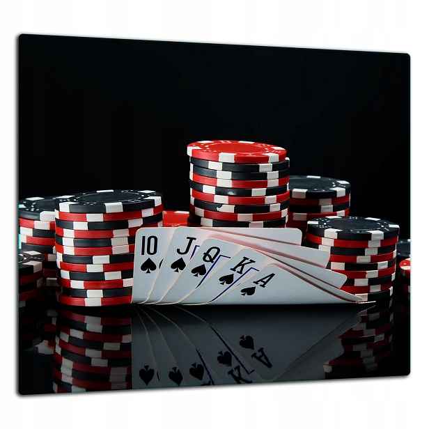 Skleněná Ochranná Deska Panel Lepidlo 65x60 Poker