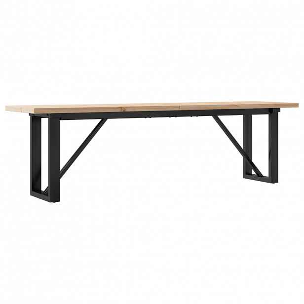 vidaXL Konferenční stolek s O rámem 160x40x45,5 cm borovice a ocel