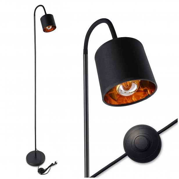 Stojací Led Podlahová Lampa E27 pro čtení Nastavitelná Abažurová 230V 160cm