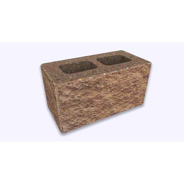Tvárnice plotová štípaná CS Blok 20 javor 200×400×200 mm