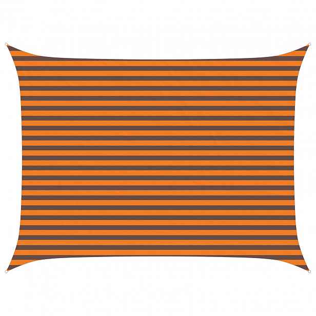 vidaXL Sluneční plachta Oranžová a hnědá 3 x 4 m 100% polyester Oxford