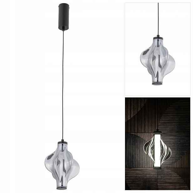 Závěsná lampa Elva černá Led nad bar v moderním obývacím pokoji Tk Lighting