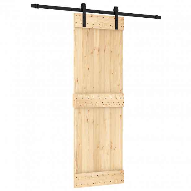 vidaXL Posuvné dveře 70 x 210 cm Masivní borové dřevo (neupravené)