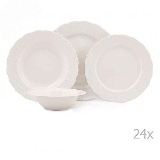 24dílná sada porcelánového nádobí Kutahya Burio