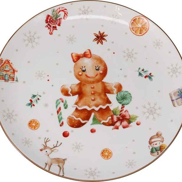 Porcelánový mělký talíř PERNÍČEK assort