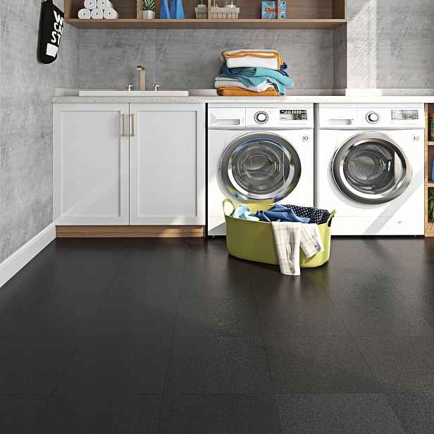 Samolepící Pvc vinylové dlaždice 30x30 cm 16 Kusů 1,44 m² Černé