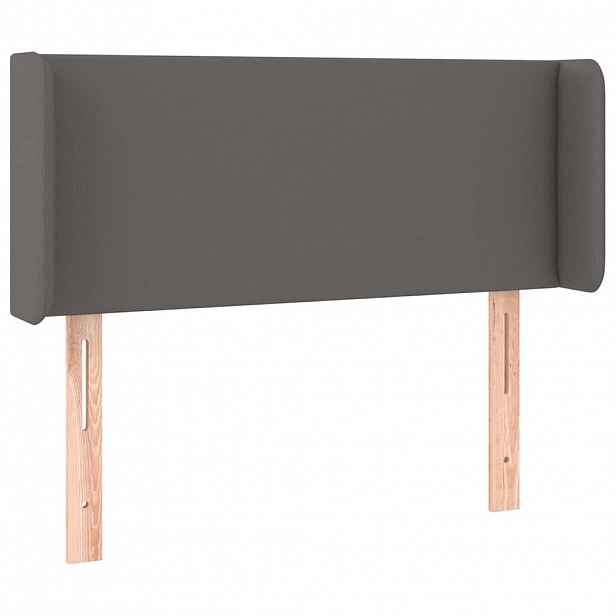 vidaXL Čelo postele typu ušák šedá 103 x 16 x 78/88 cm umělá kůže