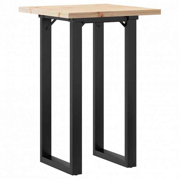 vidaXL Jídelní stůl s O rámem 50 x 50 x 75,5 cm borové dřevo a ocel