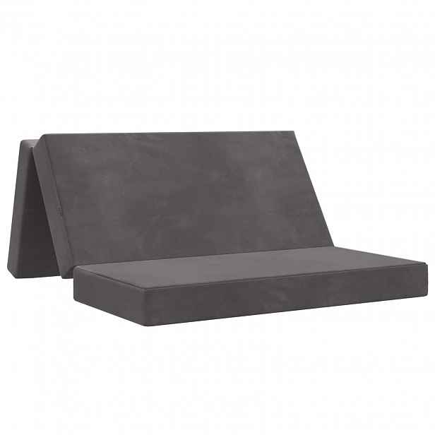 vidaXL Skládací pohovka postel 200 x 120 x 15 cm Tmavě šedá