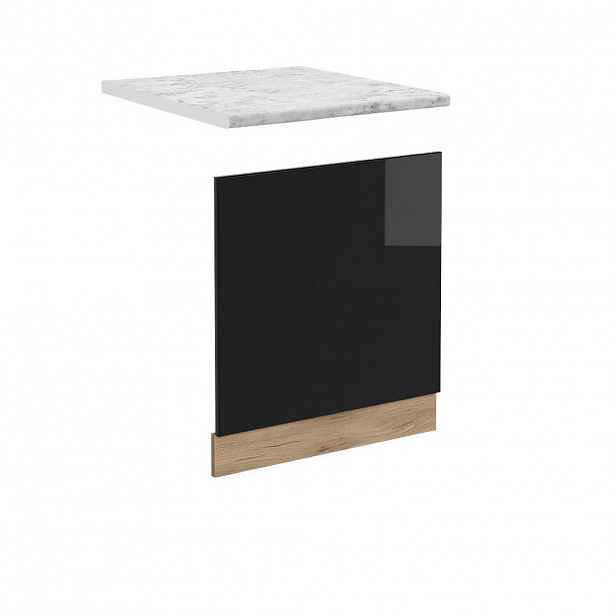 Vicco PŘEDNÍ PANEL R-Line Černý vysoký lesk 60 cm , PD Mramor