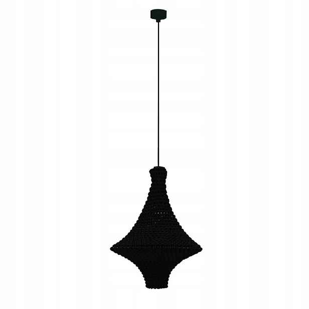 Černá závěsná lampa Alda Ø30 cm, Bavlna, 1xE27 20W, Shilo