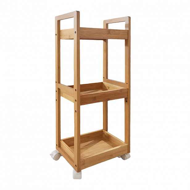 Relaxdays VOZÍK Přírodní bambus 3 police 80 cm
