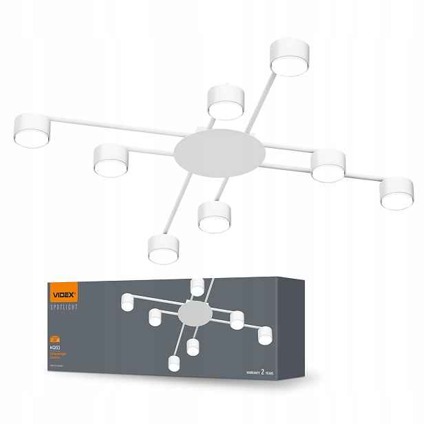 Stropní Svítidlo Lustr Nástěnné svítidlo 8x GX53 Led Bílá Moderní Videx