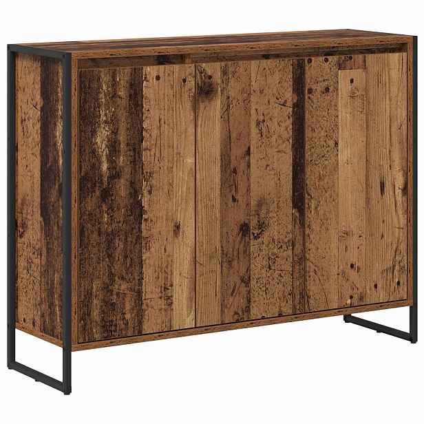 vidaXL Boční skříňka Staré dřevo 96,5 x 30 x 75 cm Kompozitní dřevo