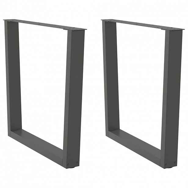 vidaXL Nohy k jídelnímu stolu ve tvaru V, 2 ks, antracitové, 90 x (72-73,3) cm, ocel