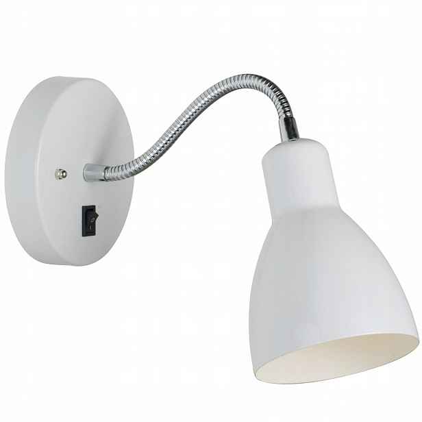 Nástěnná nástěnná lampa Bílá Cyclone E14 Pohyblivý kov Nordlux