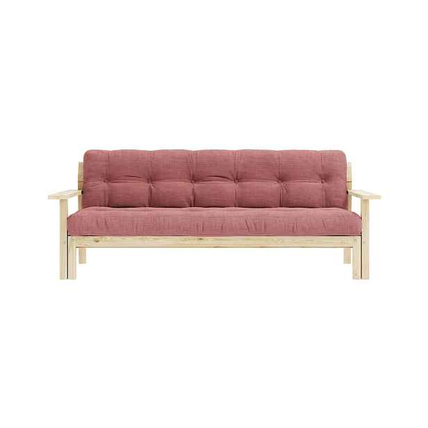 Růžová manšestrová rozkládací pohovka 218 cm Unwind – Karup Design