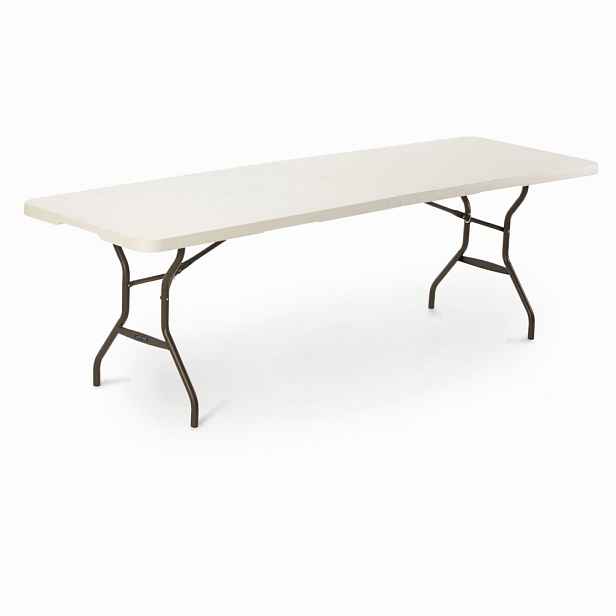 Skládací stůl 244 cm bílá / černá