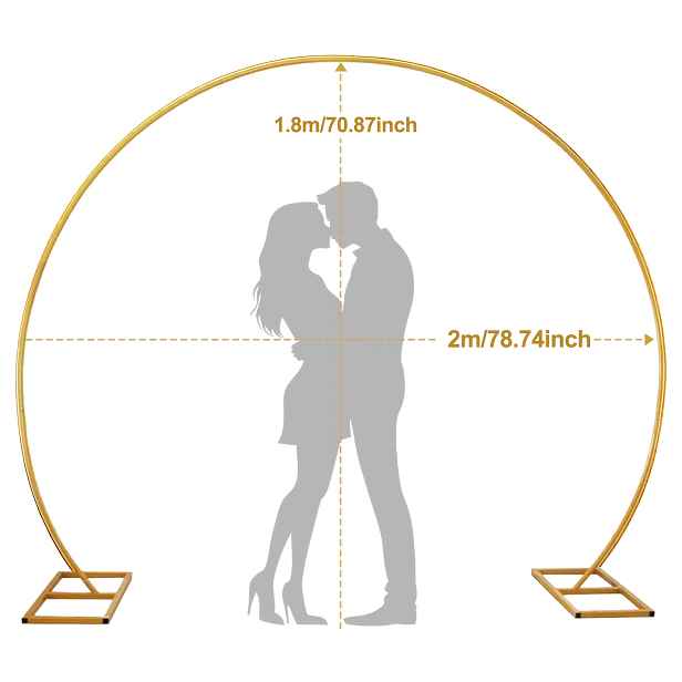 TEMU 1ks Kulatý Obloukový Rám pro Vánoce, Den Díkůvzdání, Zahradní Dekoraci, Svatby, Zásnuby, Narozeniny, Den svatého Valentýna a Večírky, Elegantní