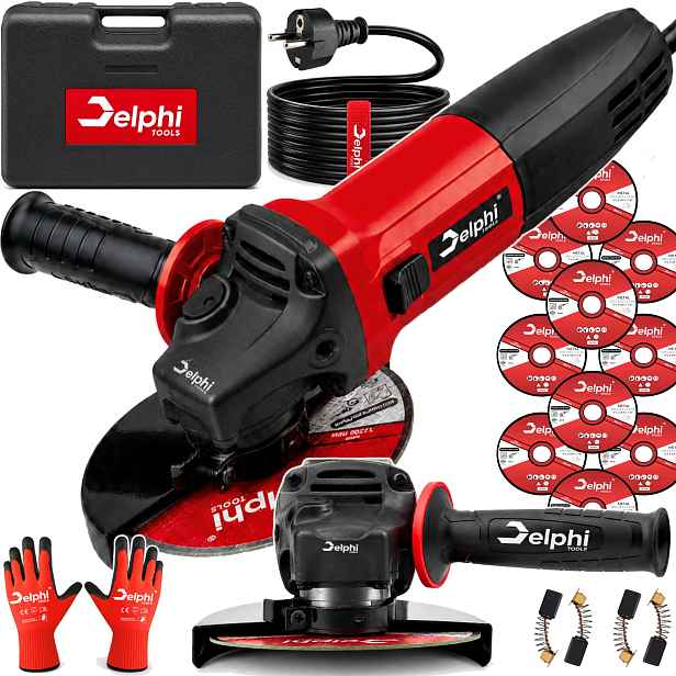 Úhlová Bruska Silná Gumová Bruska Diax 125 mm S Regulací 10 Kotoučů