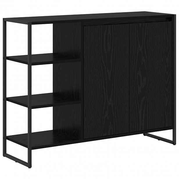 vidaXL Boční skříňka Černý dub 96,5 x 30 x 75 cm Kompozitní dřevo
