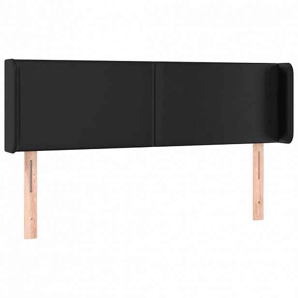 vidaXL Čelo postele typu ušák černé 147x16x78/88 cm umělá kůže