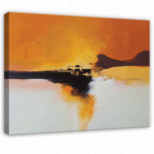Wallarena OBRAZ na plátně Abstraktní půda oranžová 100x70 cm