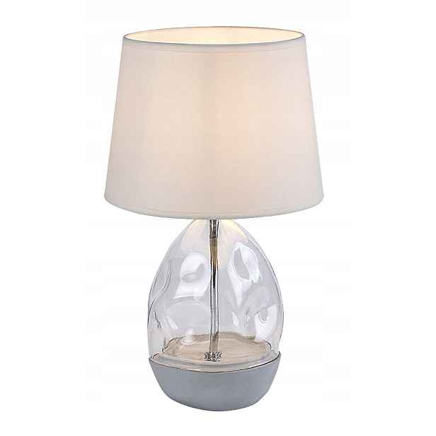 noční skleněná stolní lampa s bílým stínidlem do obývacího pokoje ložnice Rabalux